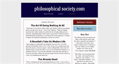 Desktop Screenshot of philosophicalsociety.com
